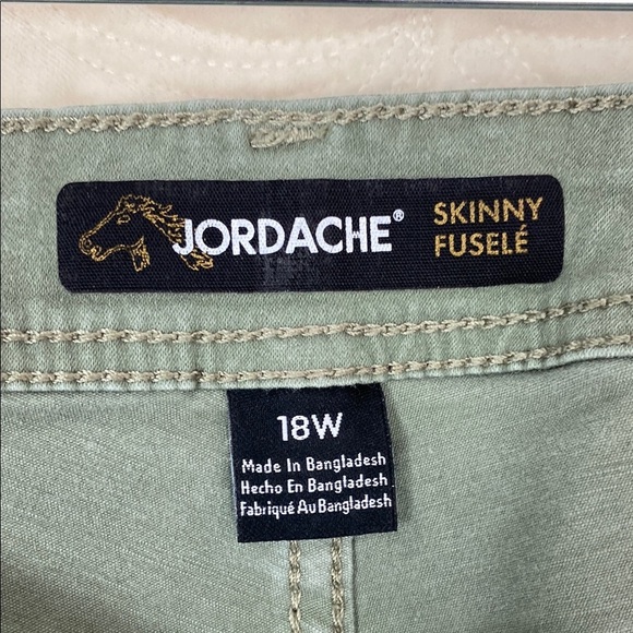 Jordache Skinny Jeans Green Sz 18W - Picture 9 of 11